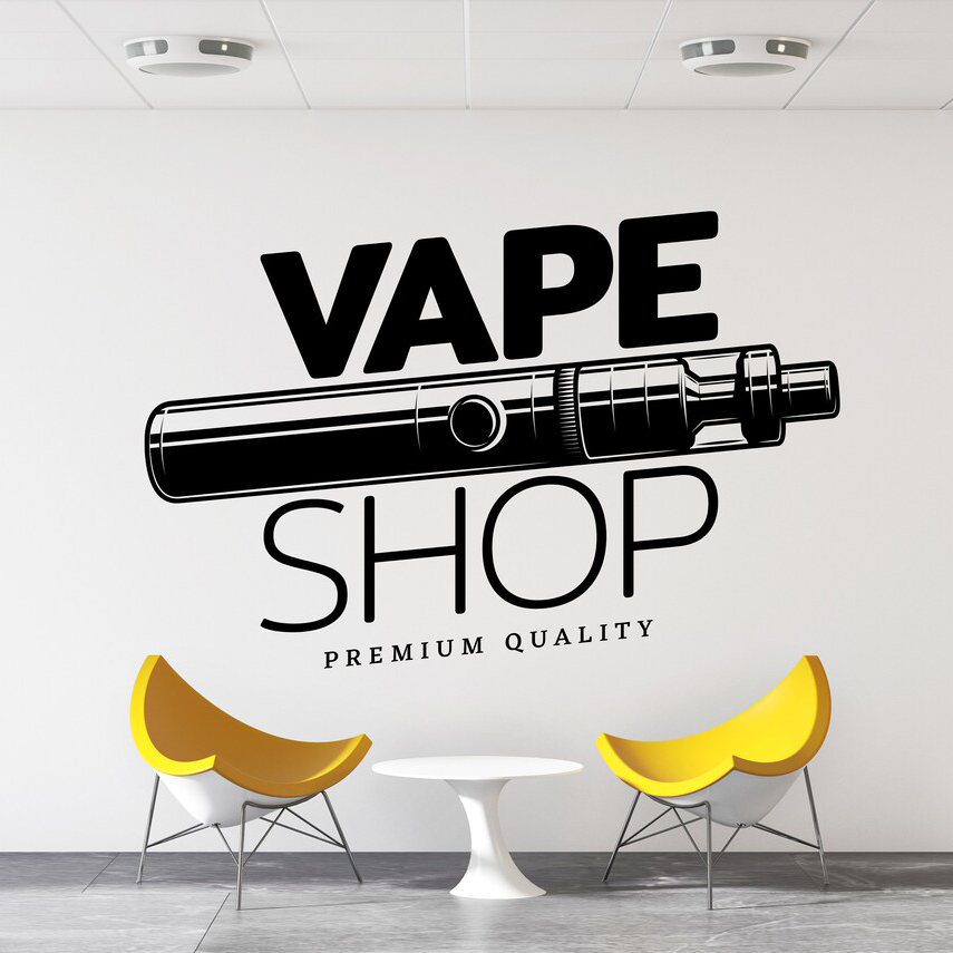 Vaping Store - Vape Shop Sticker mural, autocollant de
