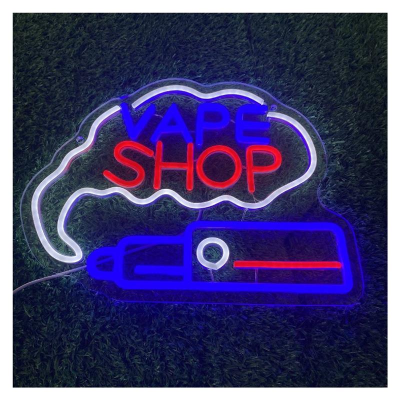 Vaping Shop - Enseigne néon LED USB à intensité