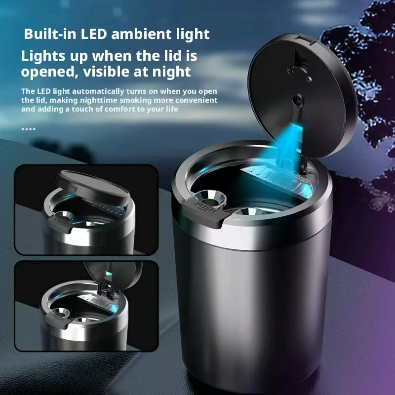 Vape Decoration - Cendrier de voiture LED portable sans