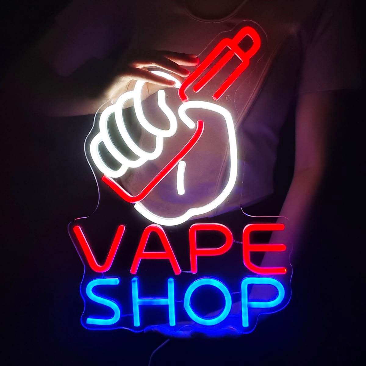 Vaping Store - Enseigne néon LED pour magasin de