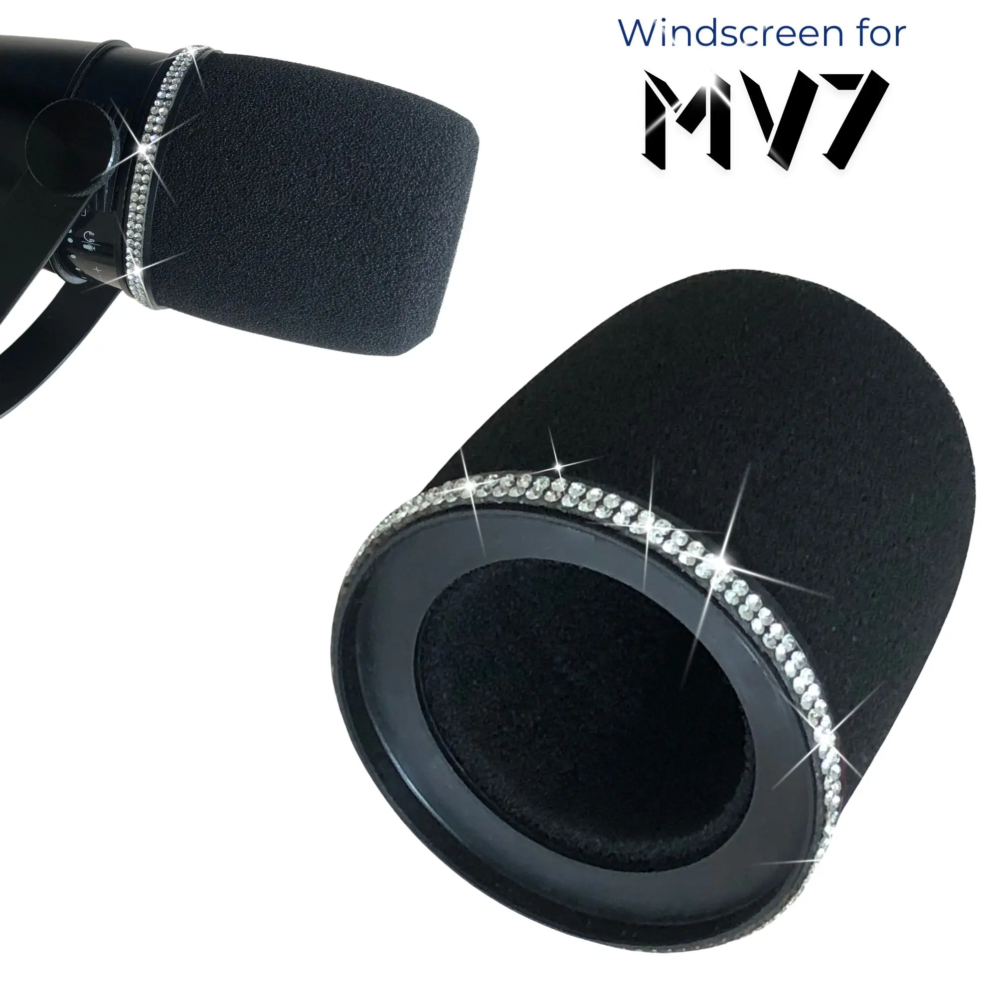 Shure Mic Sm7B - Filtre anti-Pop en mousse MV7 scintillant