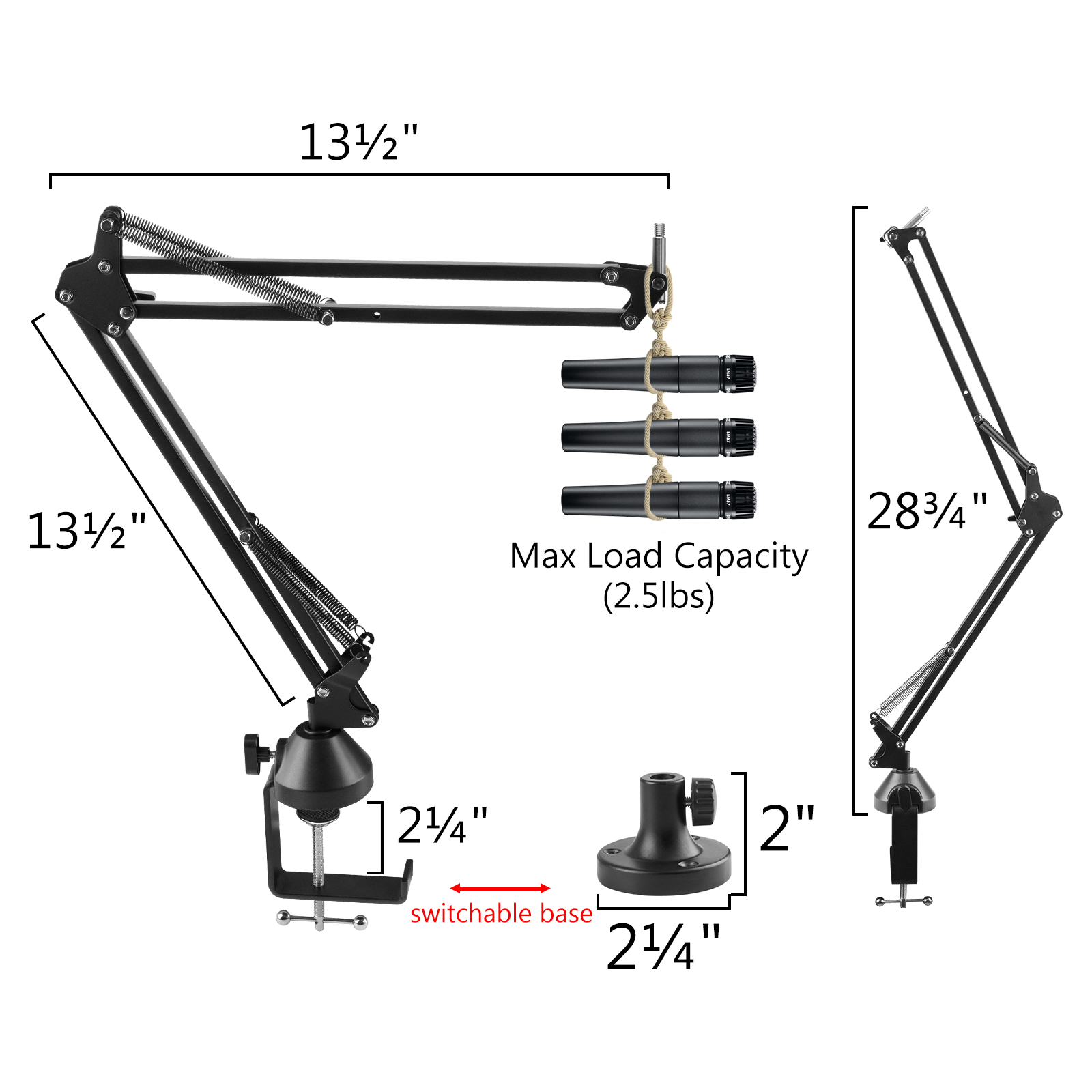 Geekria-Bras de microphone pou - Shure Mic Sm7B avis et prix