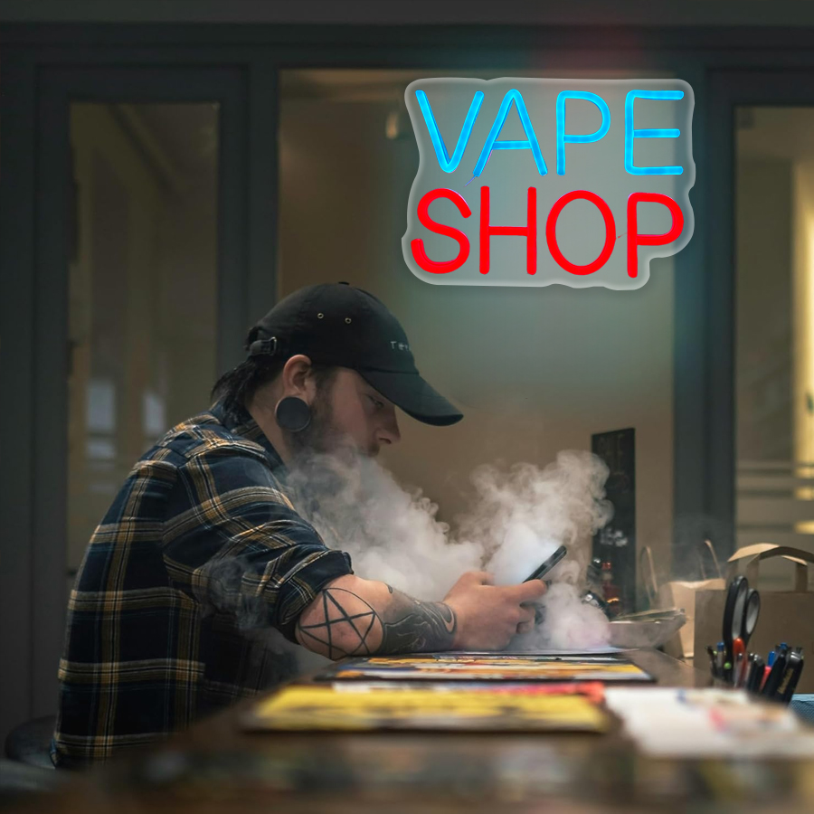 Enseigne au néon Vape Shop pou - Vaping Shop avis et prix