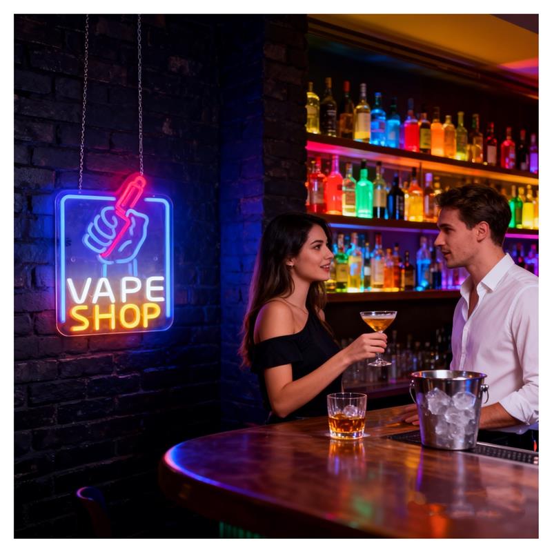 Enseigne néon Vape Shop, motif - Vaping Store avis et prix