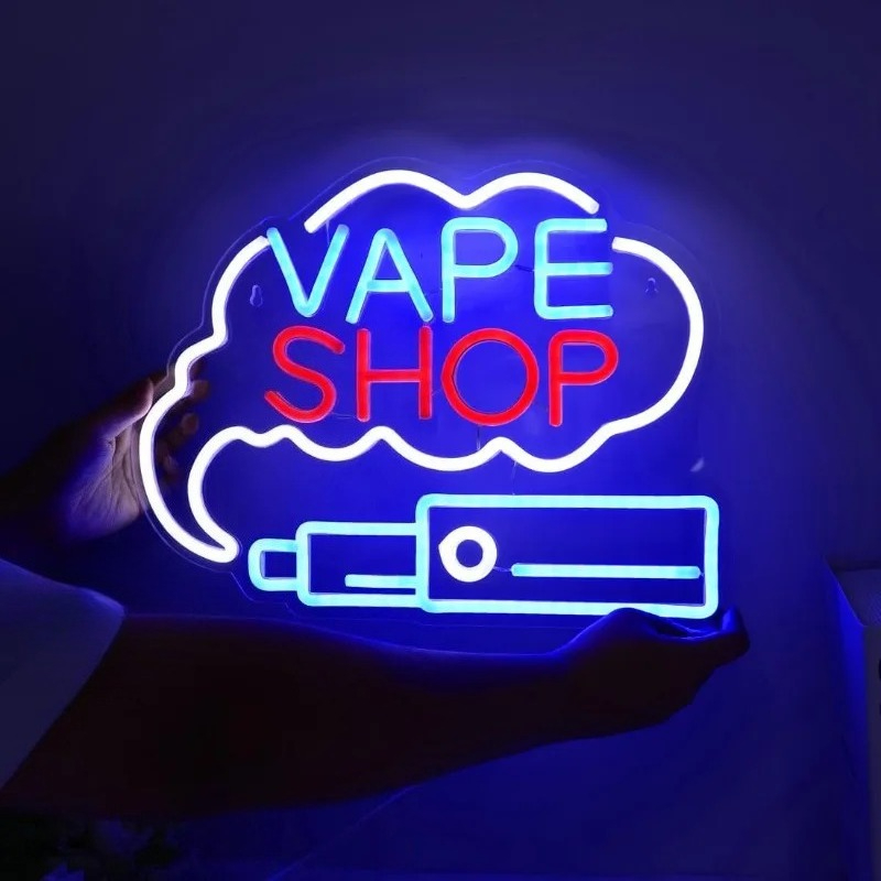 LED VAPE SHOP fumée néon signe - Vaping Store avis et prix