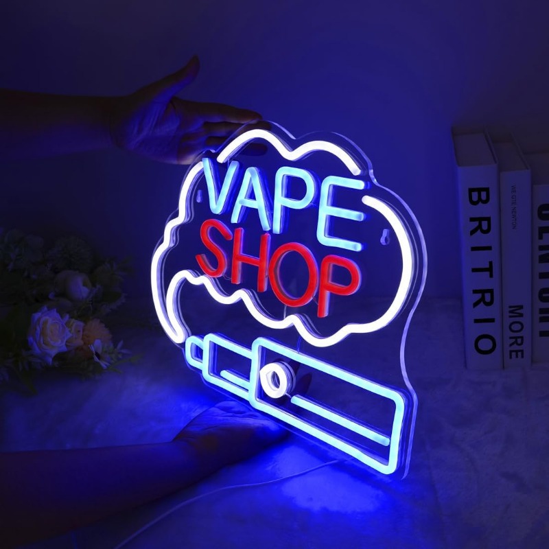 LED VAPE SHOP fumée néon signe - Vaping Store avis et prix