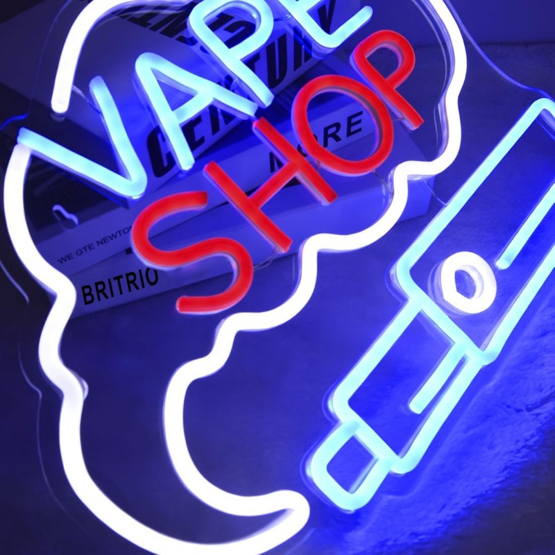 LED VAPE SHOP fumée néon signe - Vaping Store avis et prix